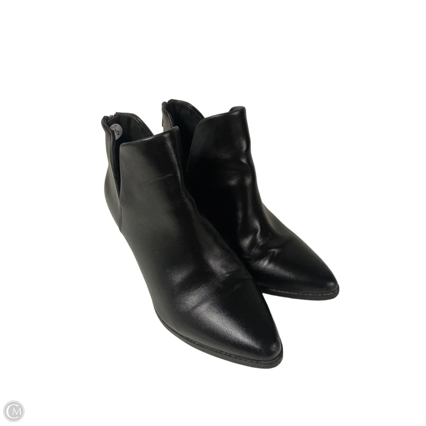 Boots Ankle Heels By Clothes Mentor In Black, Size: 9.5