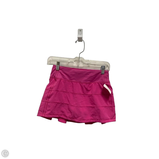 Athletic Skort By Lululemon In Pink, Size: 2