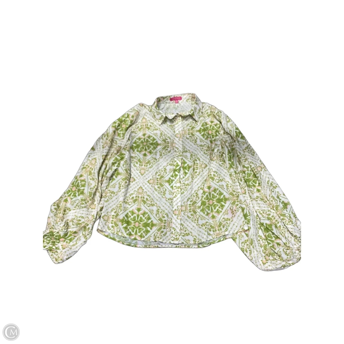 Top Long Sleeve By Flying Tomato In Green, Size: Xs