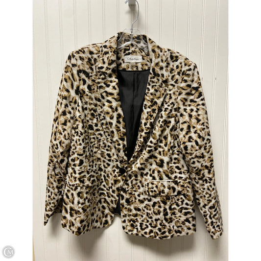 Blazer By Calvin Klein In Animal Print, Size: Xl