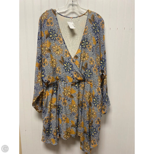Dress Casual Midi By Free People In Blue & Brown, Size: M