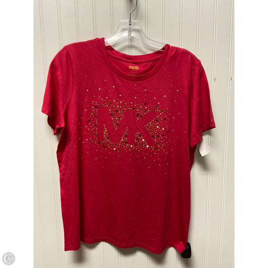 Top Short Sleeve By Michael By Michael Kors In Pink, Size: M