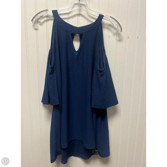 Top Sleeveless By Eci In Blue, Size: L