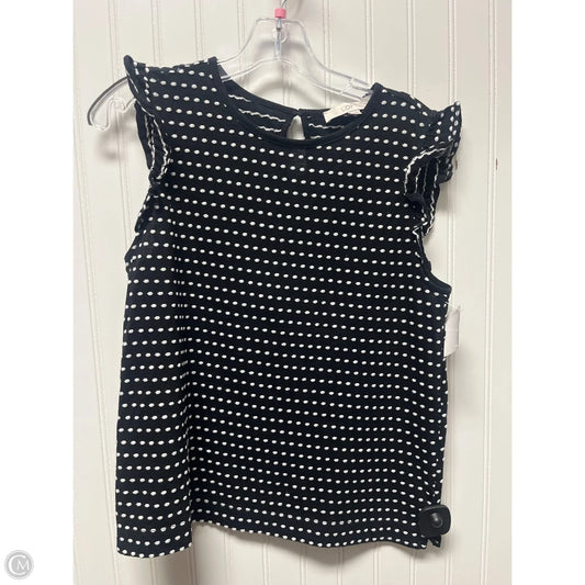 Top Sleeveless By Loft In Polkadot Pattern, Size: S