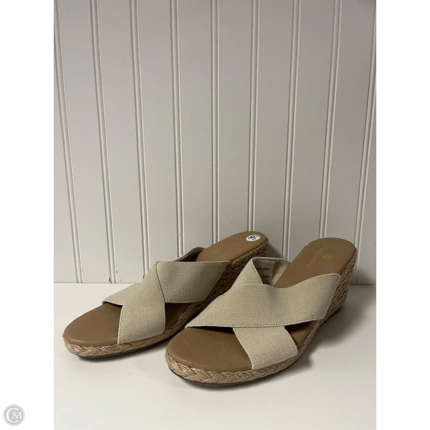 Sandals Heels Wedge By Tommy Bahama In Beige, Size: 9.5