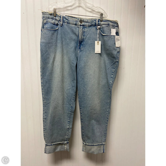 Jeans Straight By Good American In Blue Denim, Size: 16