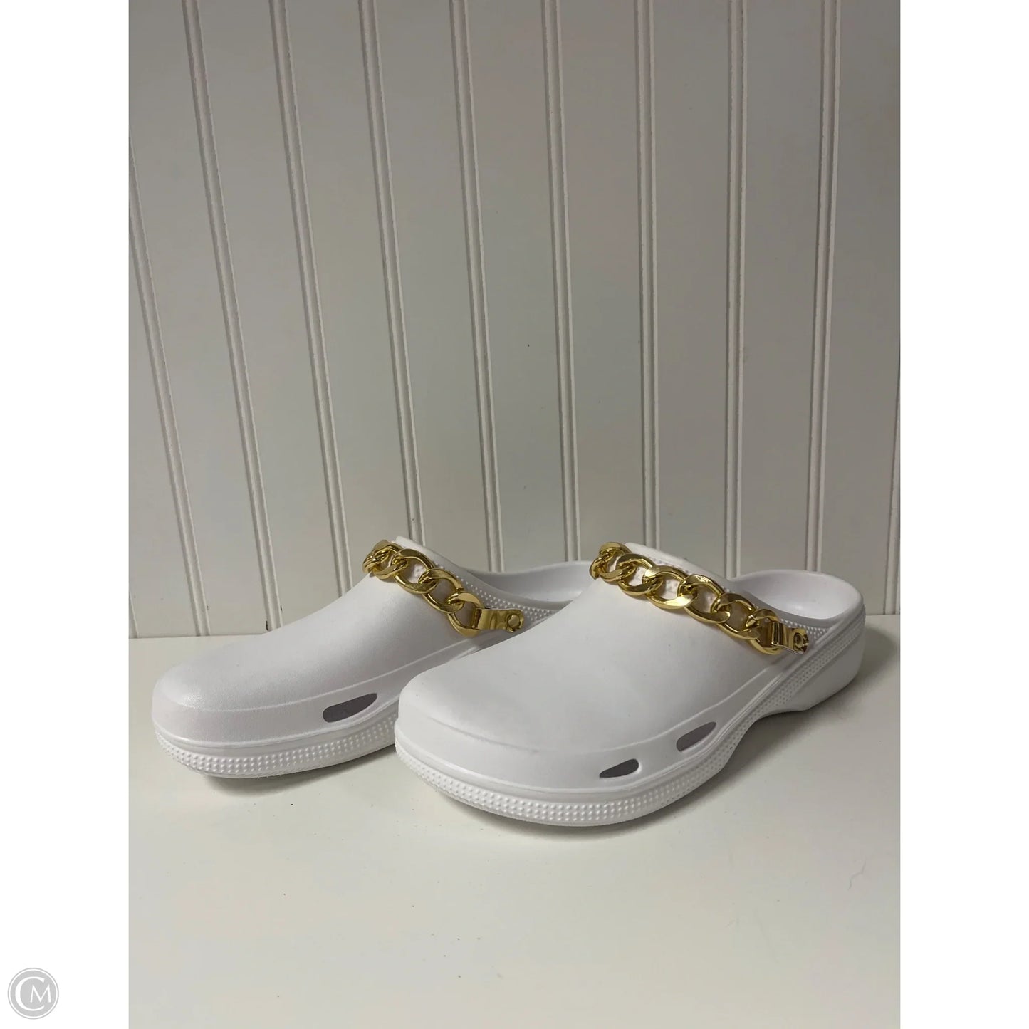Shoes Flats By Madden Girl In Gold & White, Size: 8
