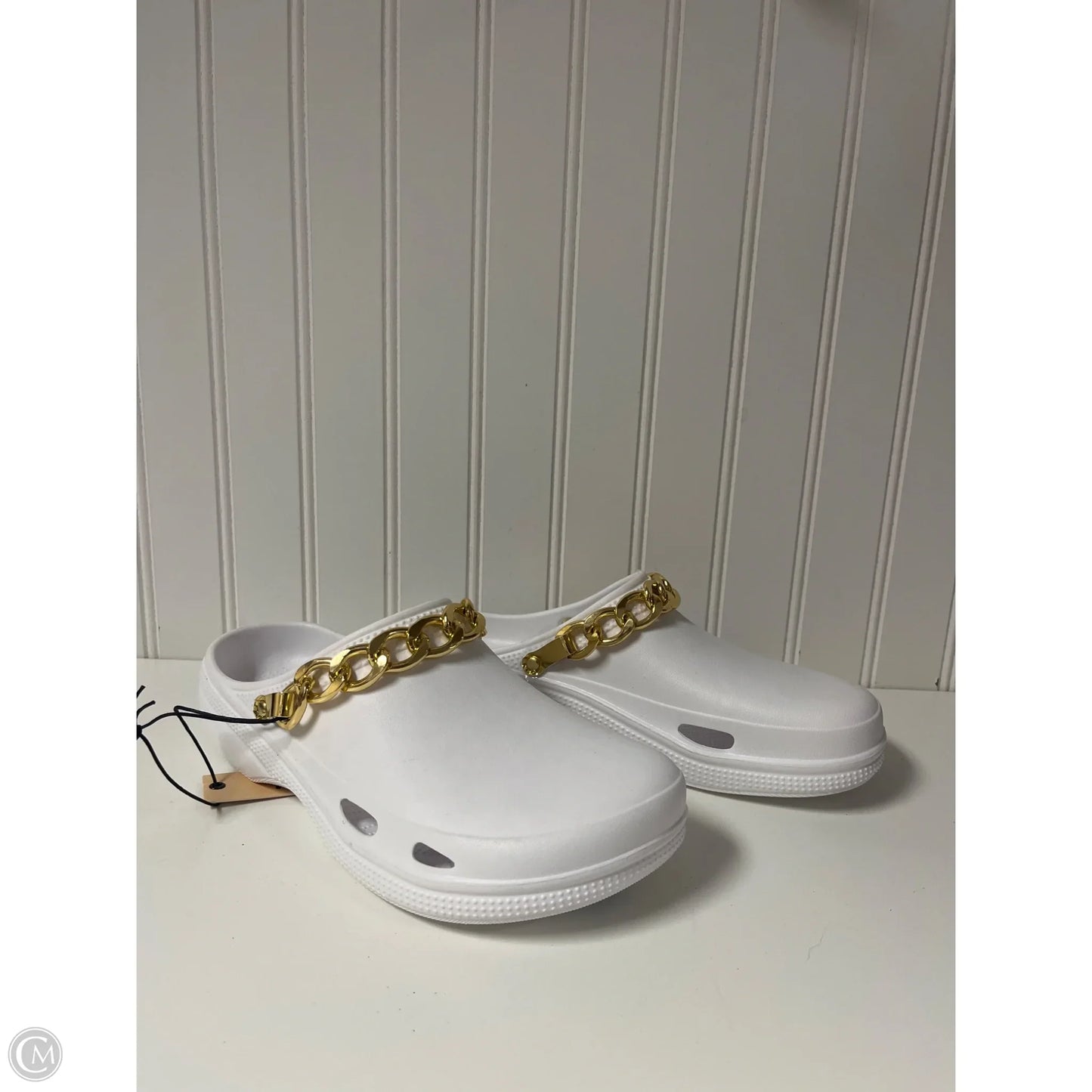 Shoes Flats By Madden Girl In Gold & White, Size: 8