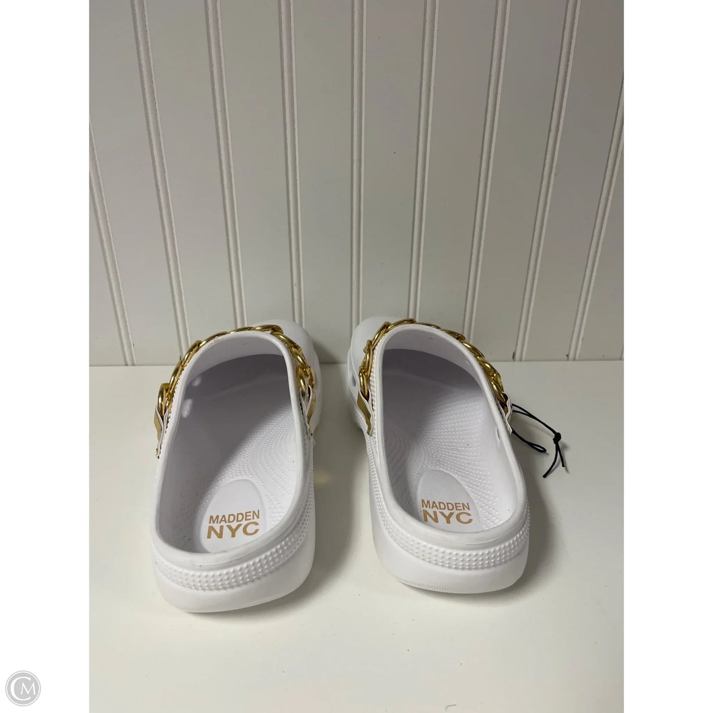 Shoes Flats By Madden Girl In Gold & White, Size: 8