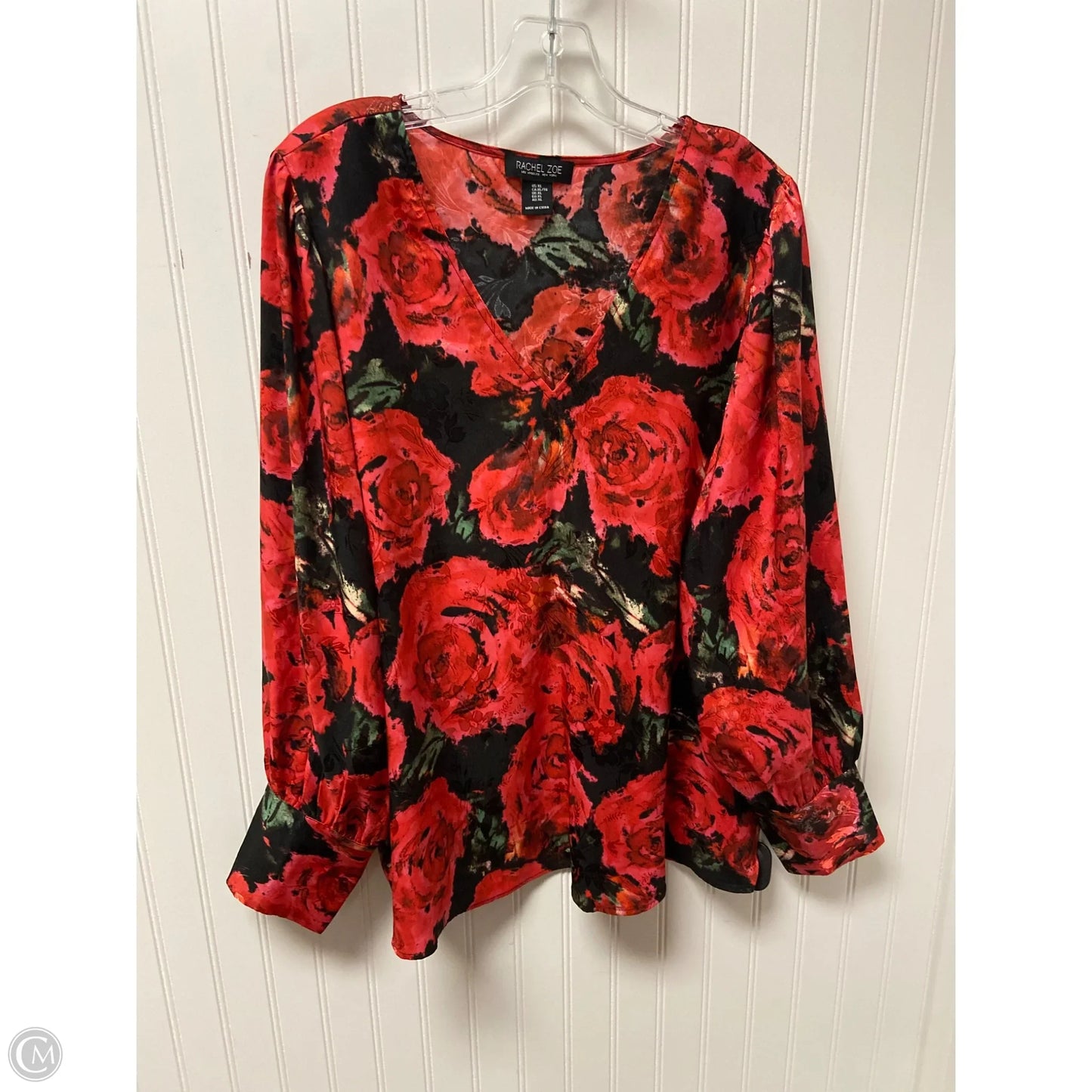 Top Long Sleeve By Rachel Zoe In Floral Print, Size: Xl