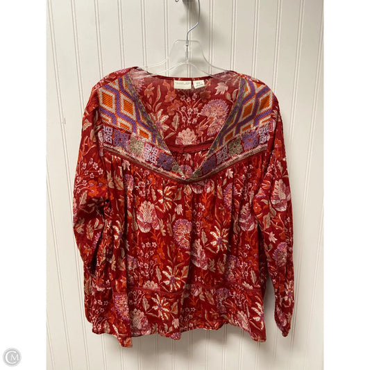 Top Long Sleeve By Rachel Zoe In Red, Size: Xs
