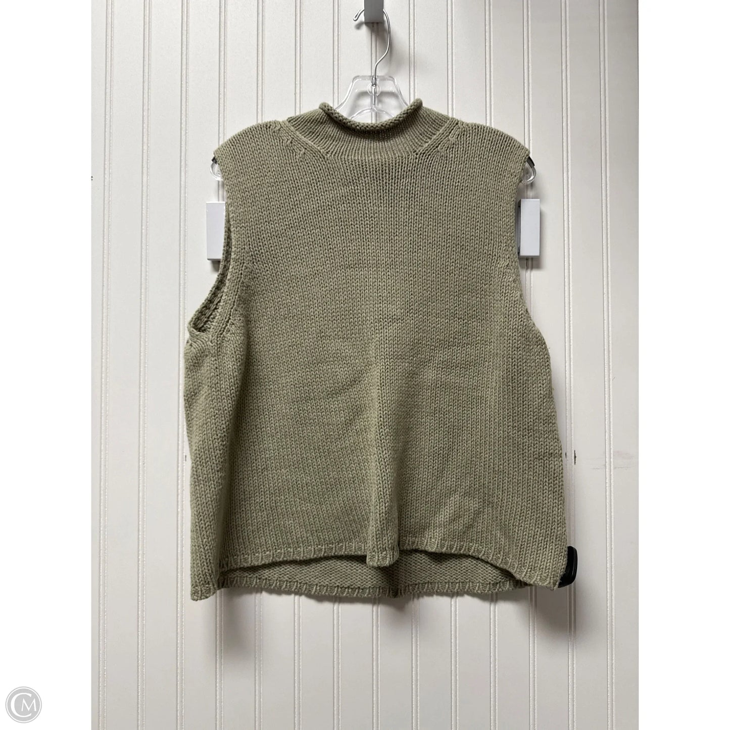 Vest Sweater By Eddie Bauer In Green, Size: L