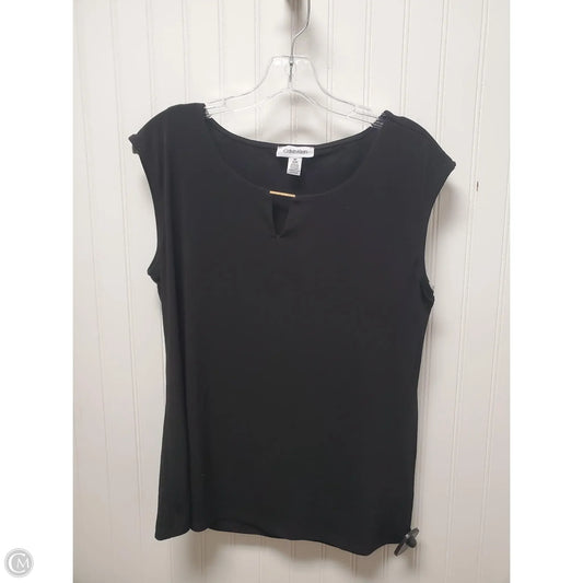 Top Short Sleeve By Calvin Klein In Black, Size: M