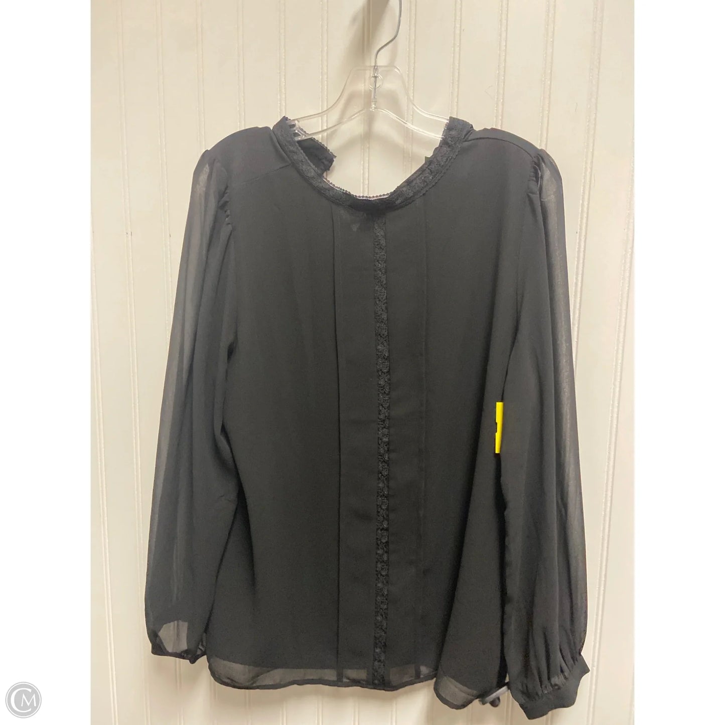 Top Long Sleeve By Ann Taylor In Black, Size: L