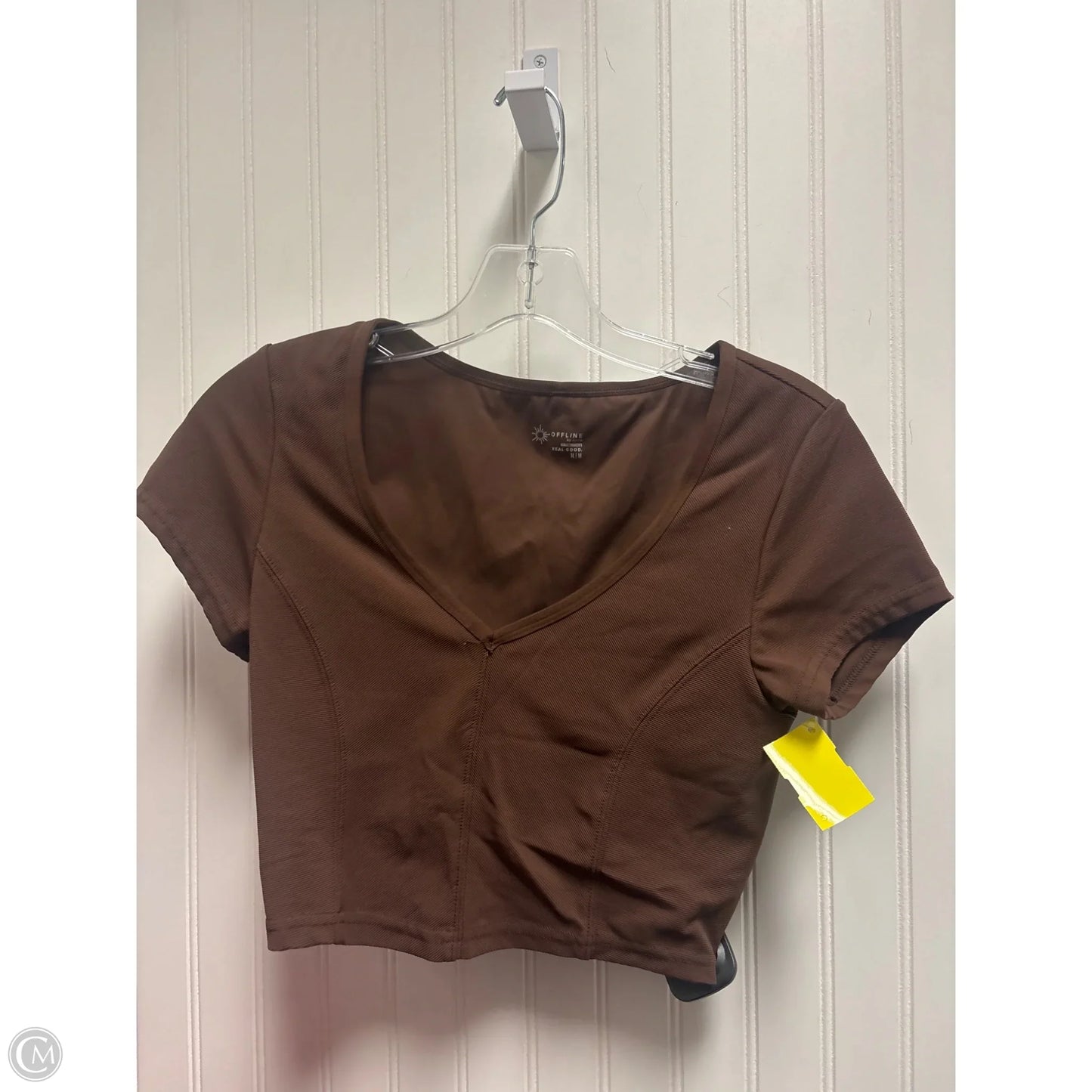 Athletic Top Short Sleeve By Offline By Aerie In Brown, Size: M