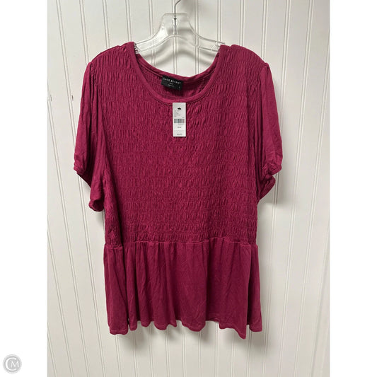 Top Short Sleeve By Lane Bryant In Purple, Size: 3x