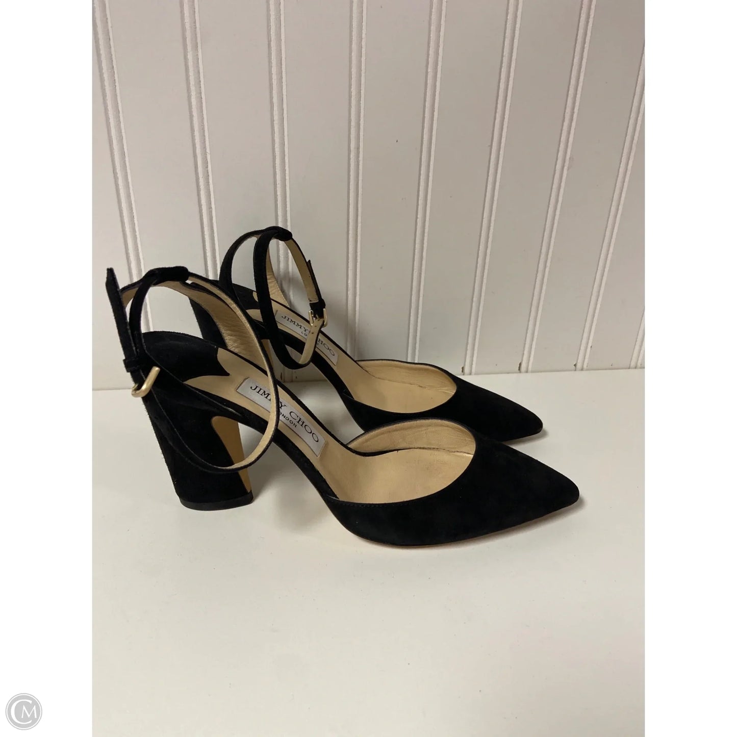 Shoes Luxury Designer By Jimmy Choo In Black, Size: 7.5