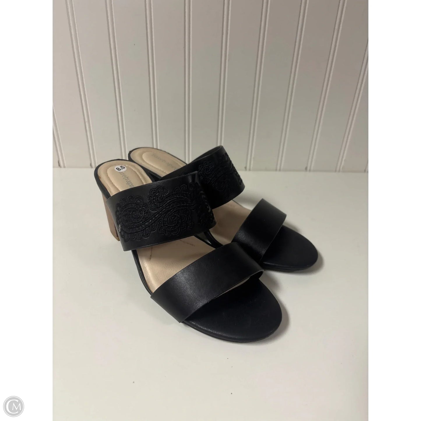 Sandals Heels Block By Bare Traps In Black, Size: 8.5