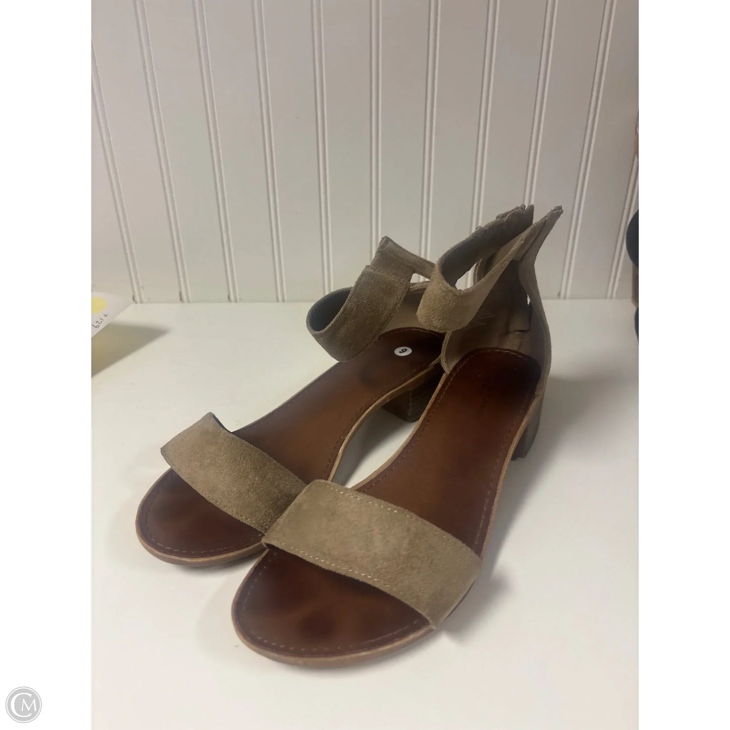 Sandals Heels Block By Rock And Candy In Taupe, Size: 9