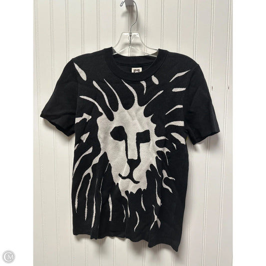 Top Short Sleeve By Anne Klein In Black, Size: M