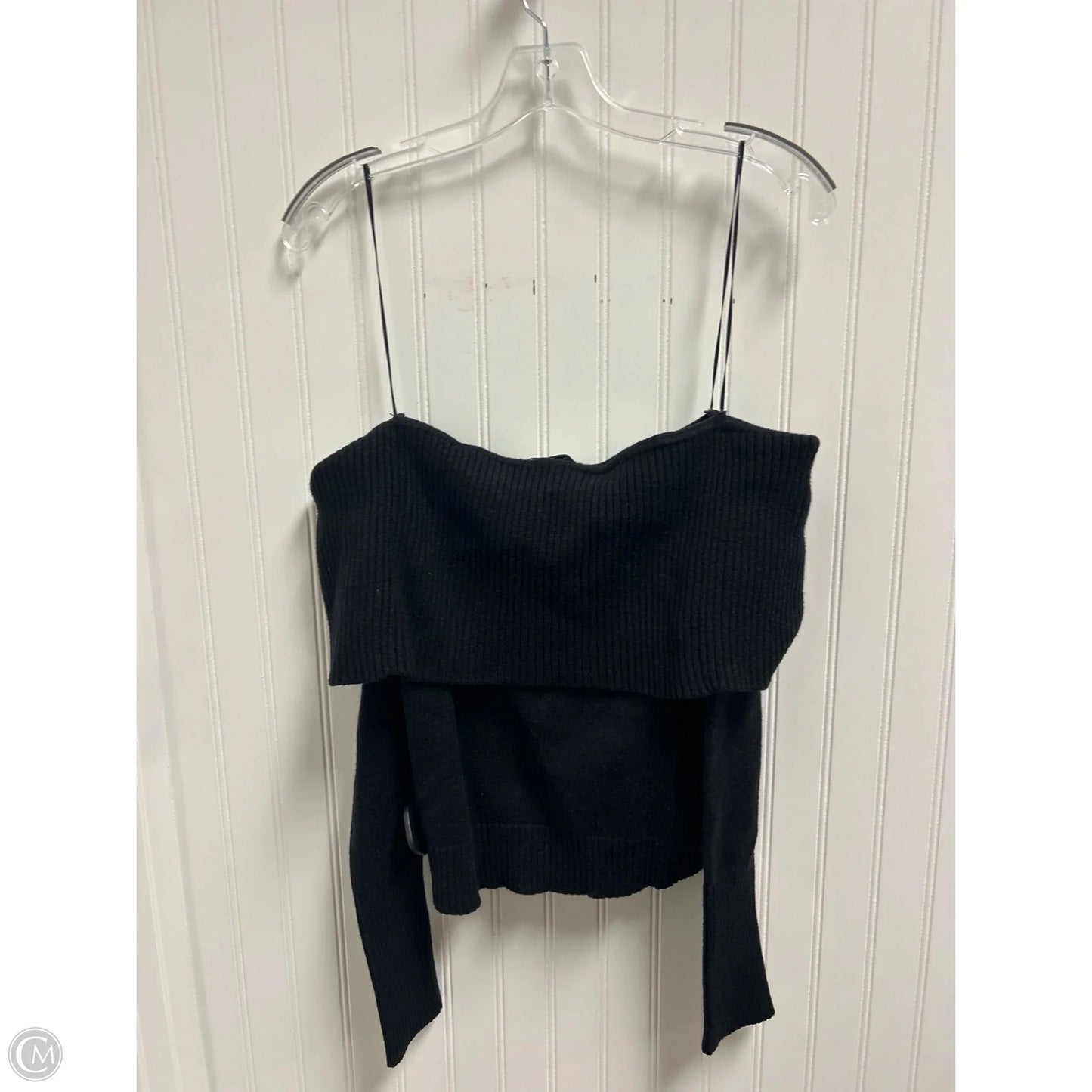 Sweater By Clothes Mentor In Black, Size: L