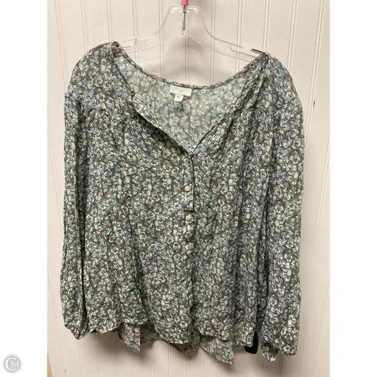 Top Long Sleeve By J. Jill In Blue, Size: L