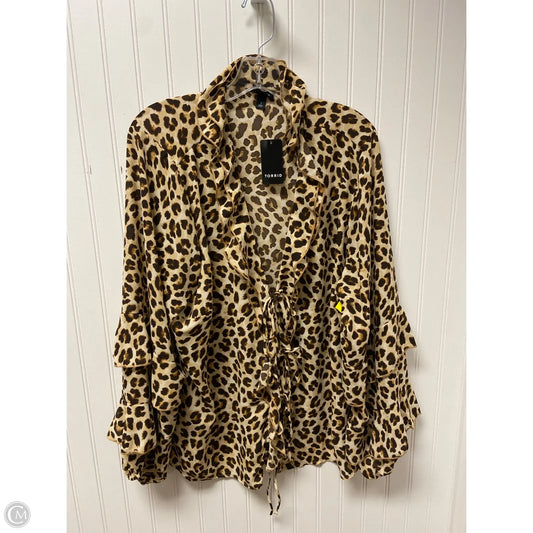 Top Long Sleeve By Torrid In Animal Print, Size: 1x