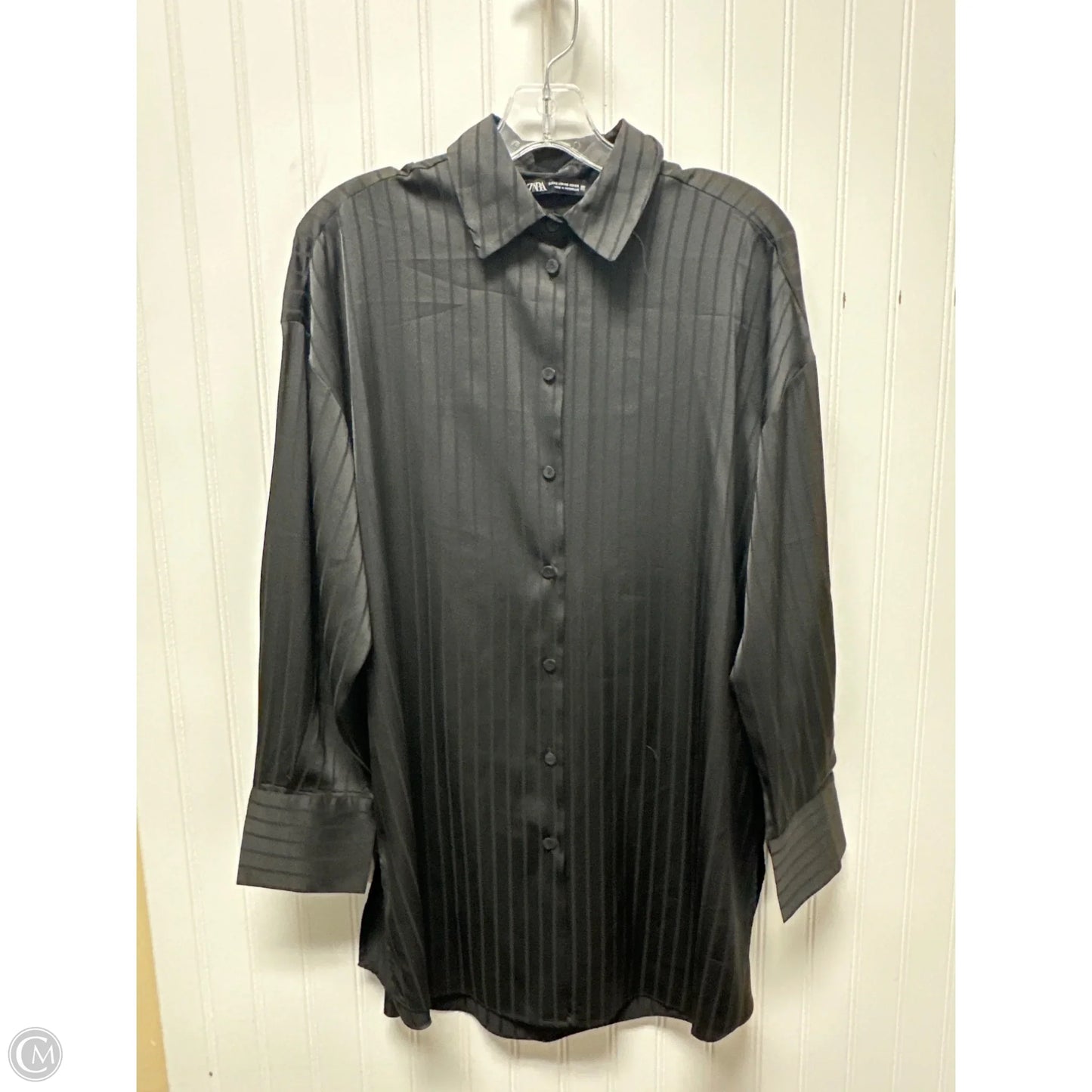 Top Long Sleeve By Zara In Black, Size: Xs