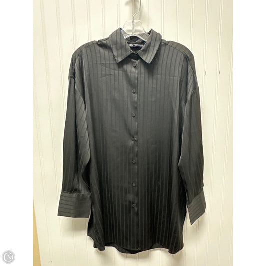 Top Long Sleeve By Zara In Black, Size: Xs