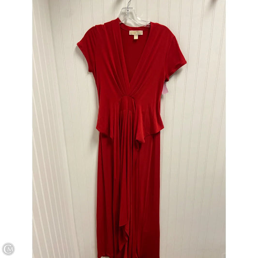 Dress Casual Maxi By Michael By Michael Kors In Red, Size: M