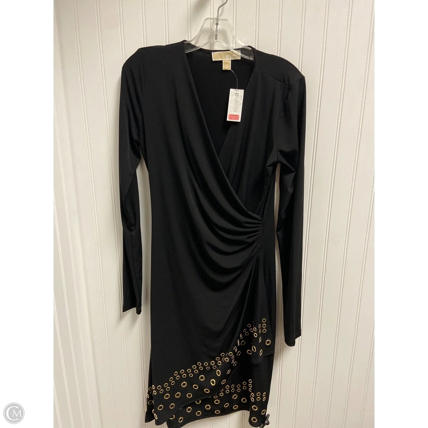 Dress Party Midi By Michael By Michael Kors In Black & Gold, Size: M