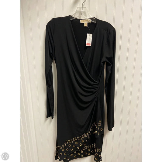Dress Party Midi By Michael By Michael Kors In Black & Gold, Size: M