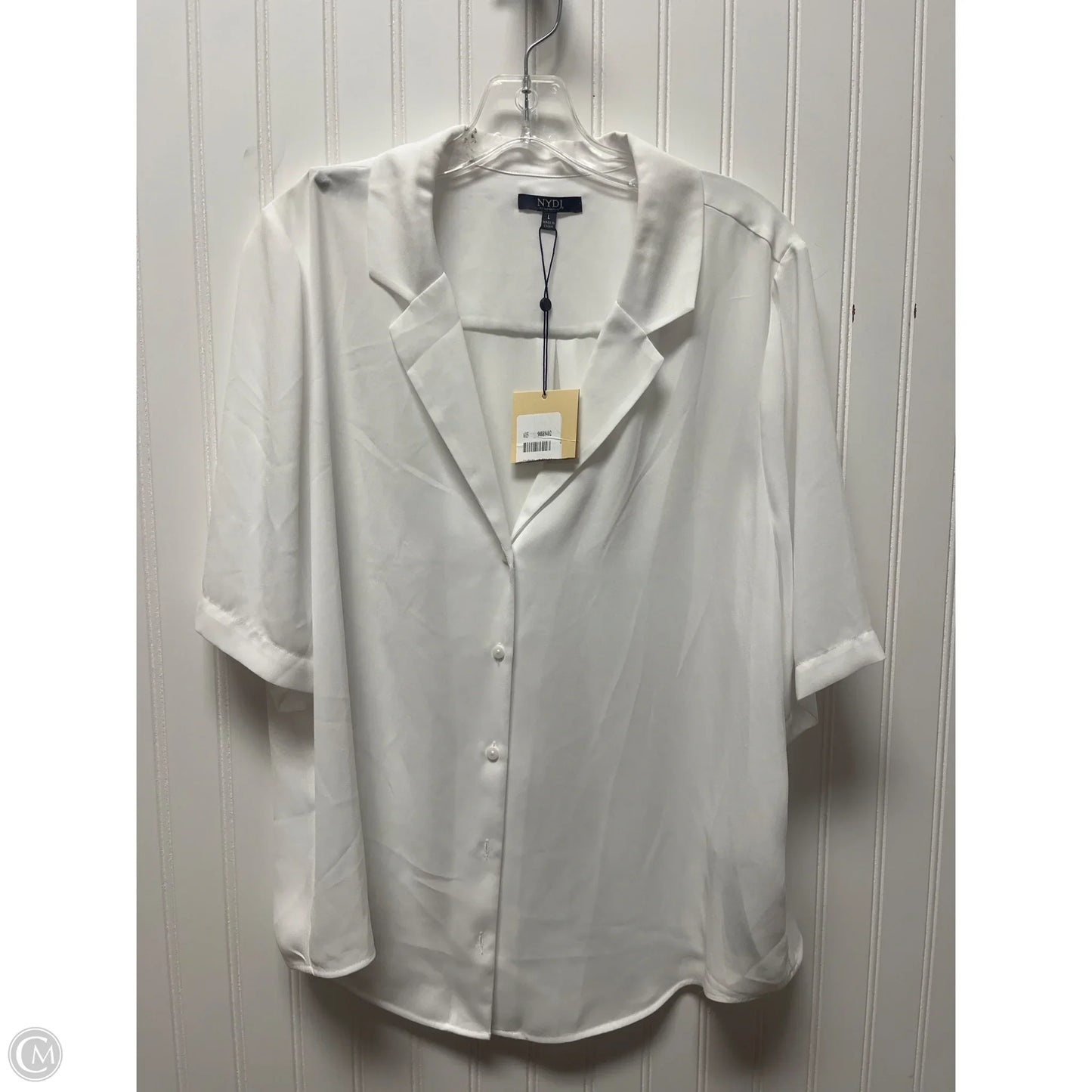 Top Short Sleeve By Not Your Daughters Jeans In White, Size: L