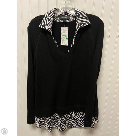 Top Long Sleeve By Karen Kane In Black, Size: L