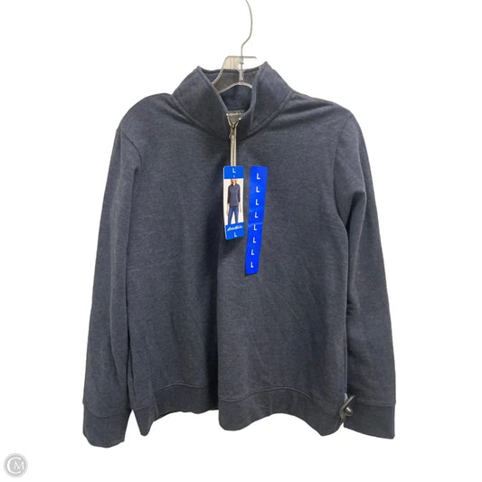 Sweatshirt Collar By Eddie Bauer In Blue, Size: L
