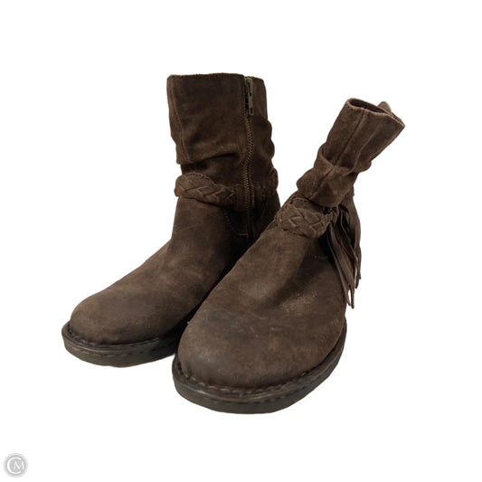 Boots Ankle Flats By Born In Brown, Size: 8.5