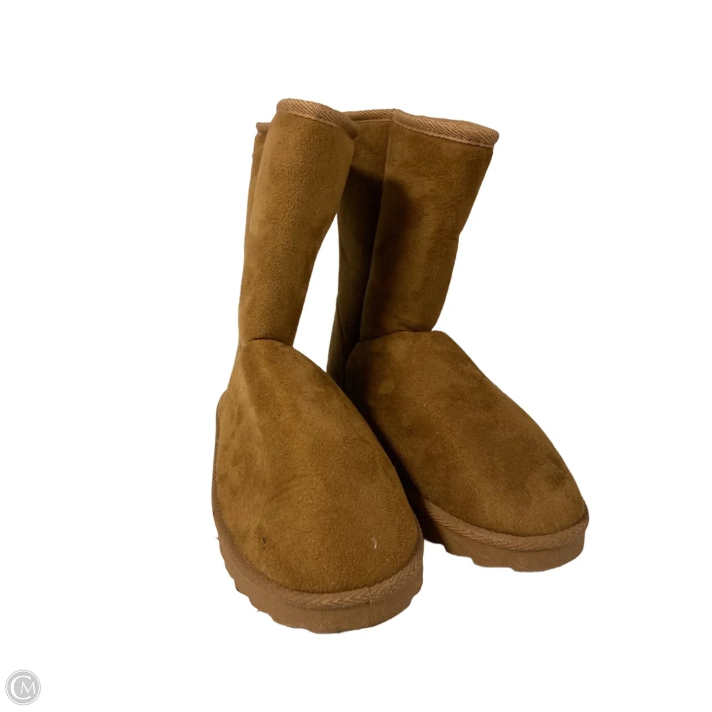 Boots Ankle Flats By Just Be In Brown, Size: 10