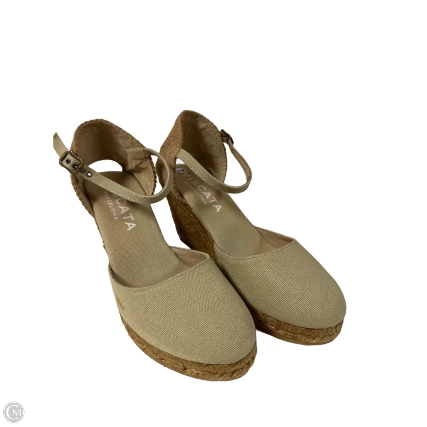 Shoes Heels Wedge By Clothes Mentor In Beige, Size: 8.5
