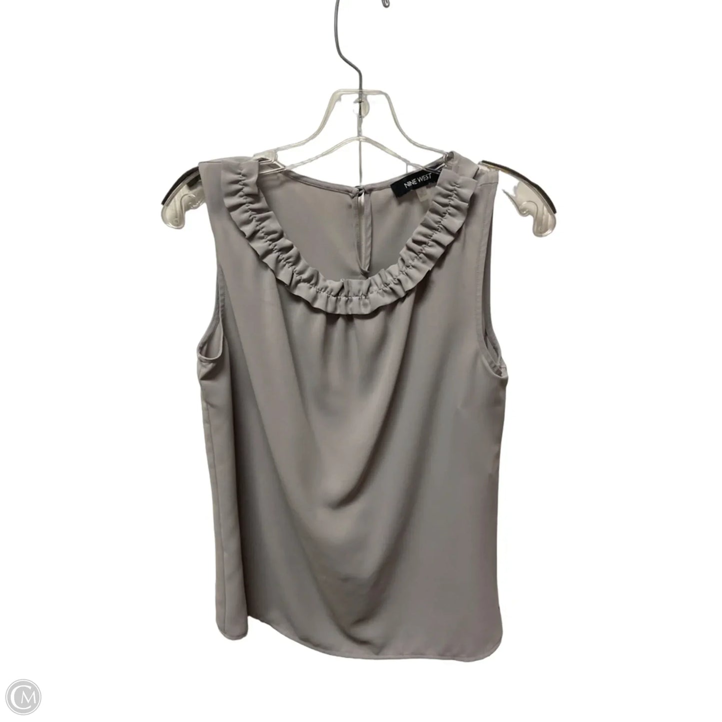 Top Sleeveless By Nine West In Grey, Size: S