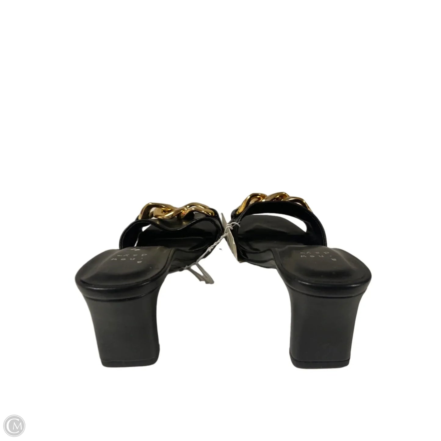 Sandals Heels Kitten By A New Day In Black, Size: 7
