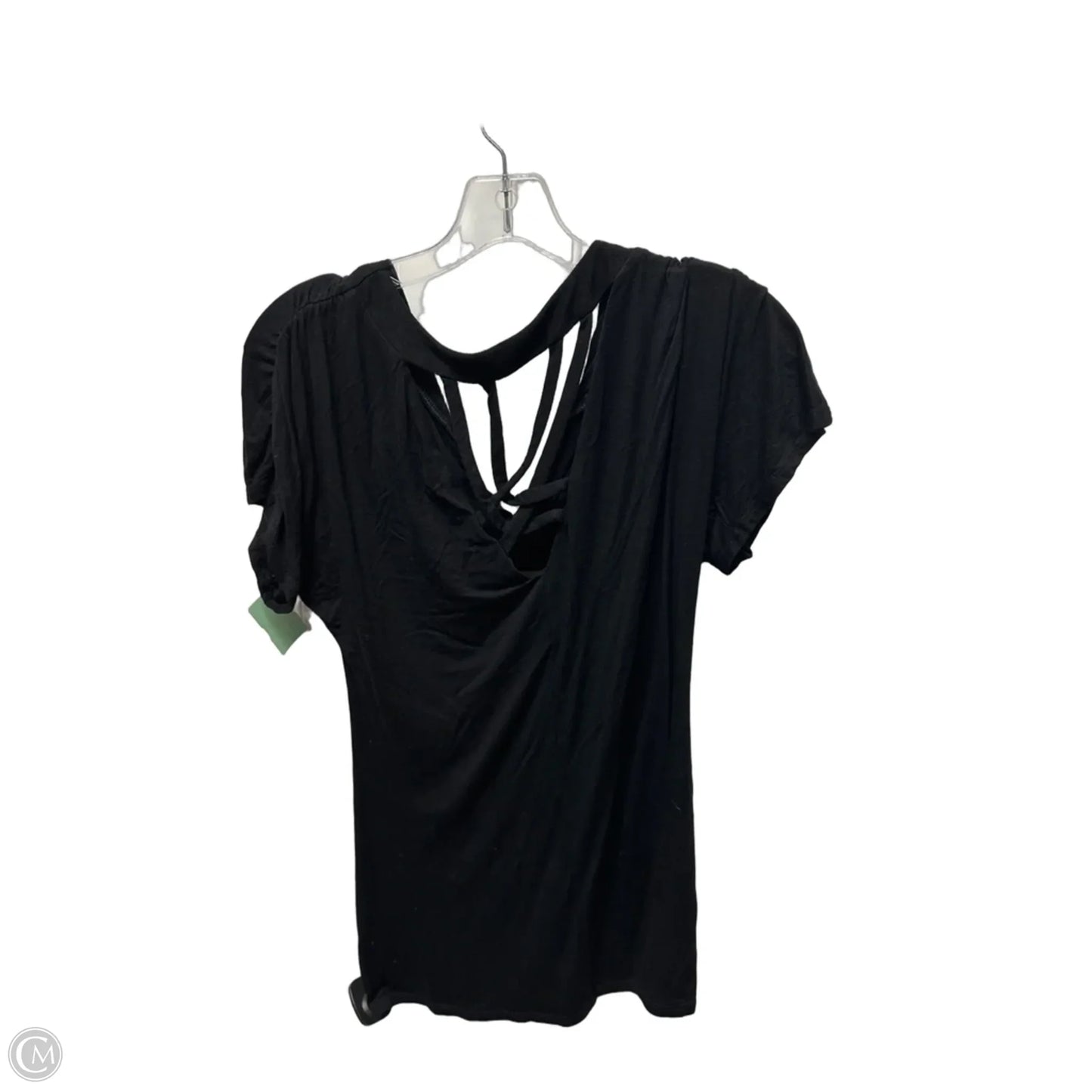 Top Short Sleeve By White House Black Market In Black, Size: L