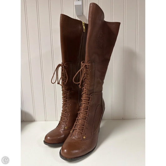 Boots Knee Heels By Vince Camuto In Brown, Size: 6