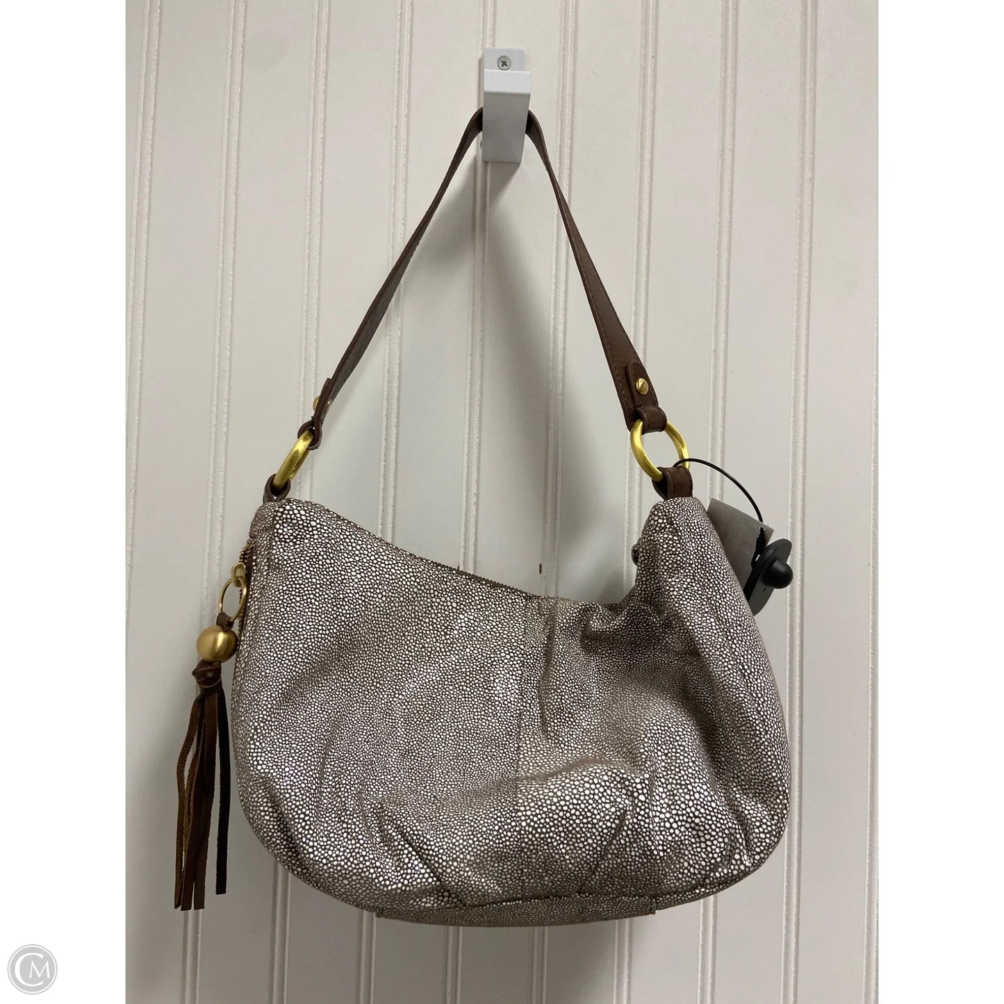 Handbag Leather By Hobo Intl, Size: Medium