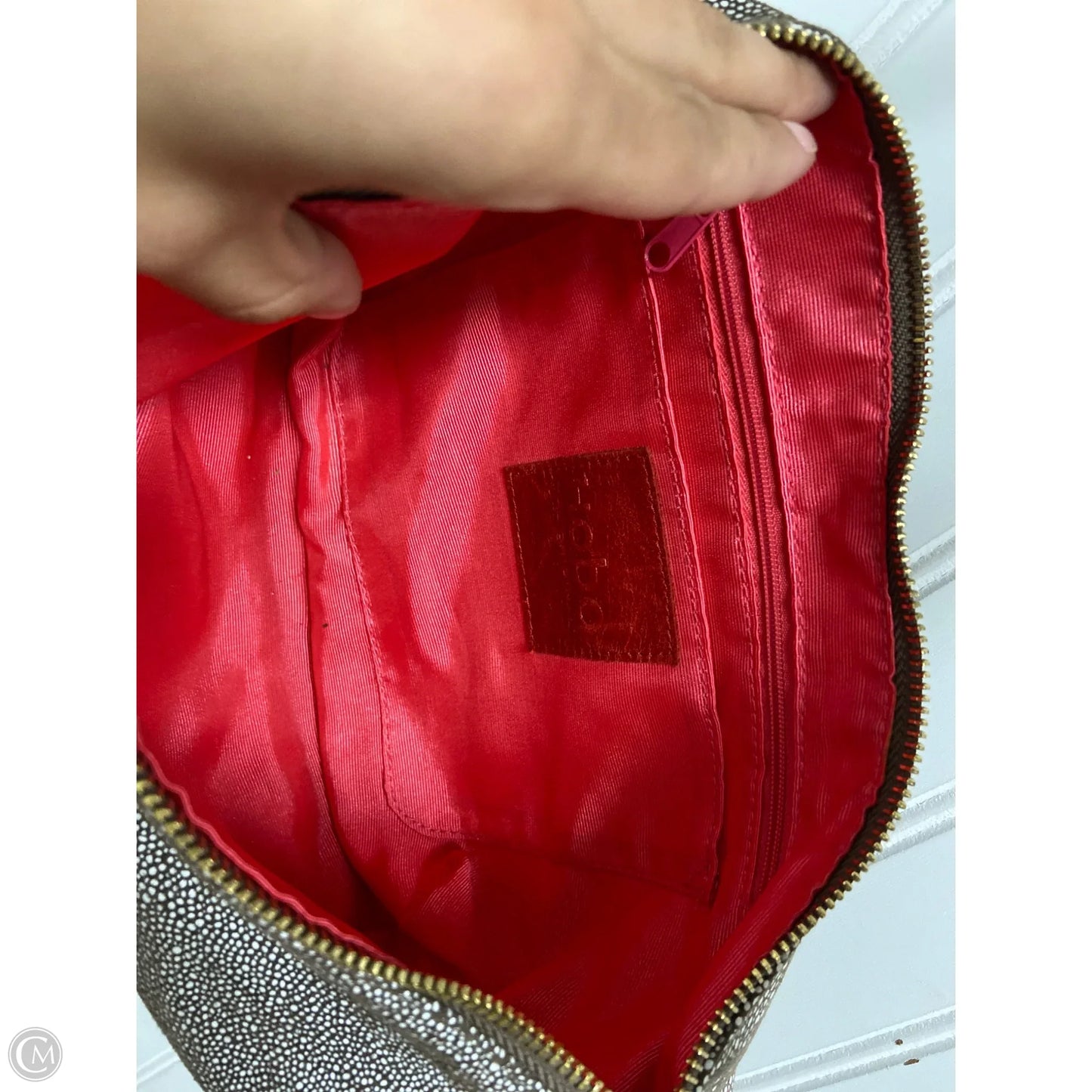 Handbag Leather By Hobo Intl, Size: Medium