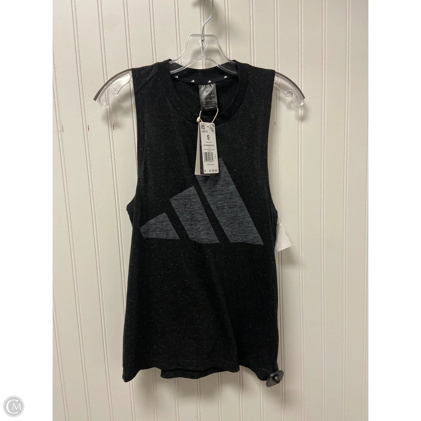 Athletic Tank Top By Adidas In Grey, Size: S