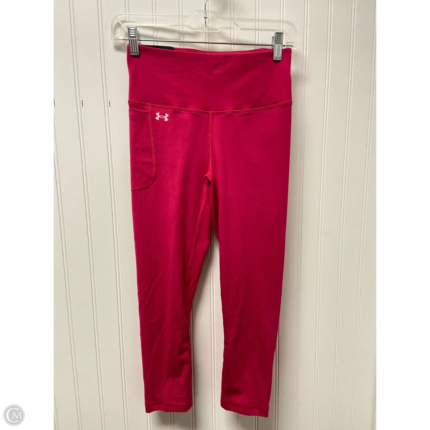 Athletic Leggings Capris By Under Armour In Pink, Size: Sp