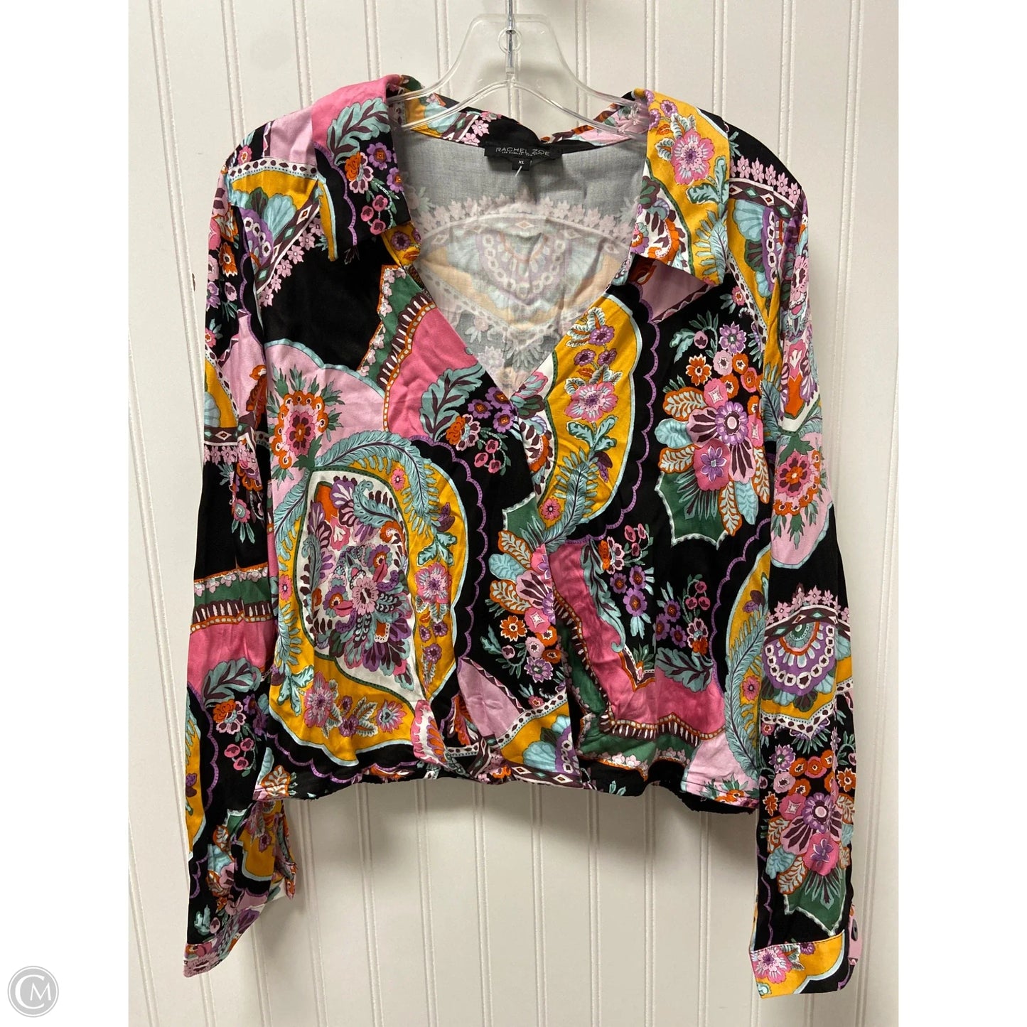 Top Long Sleeve By Rachel Zoe In Floral Print, Size: Xl