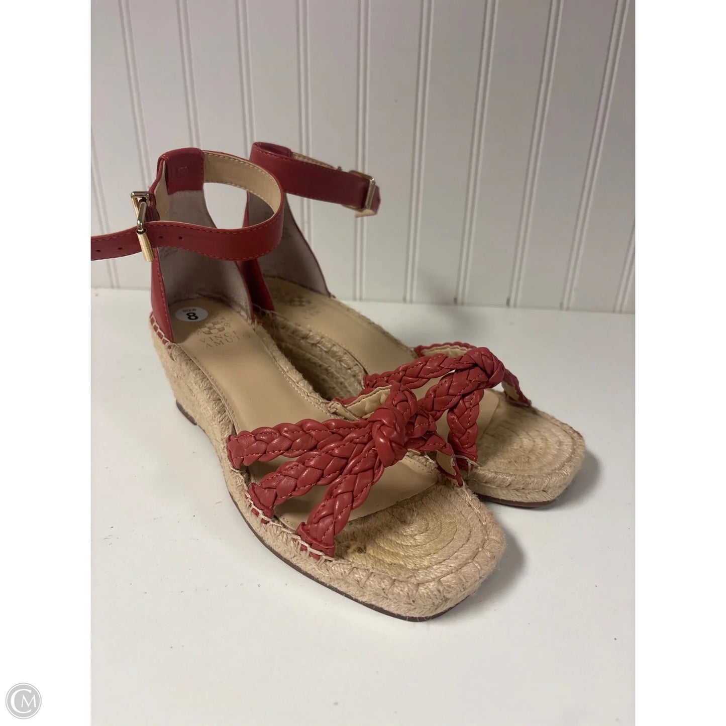 Sandals Heels Wedge By Vince Camuto In Red, Size: 8