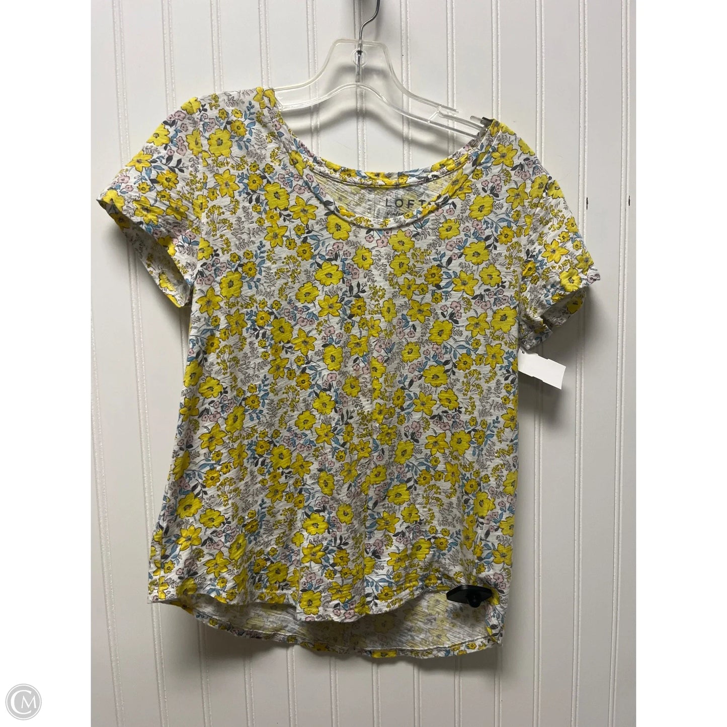 Top Short Sleeve By Loft In Floral Print, Size: S