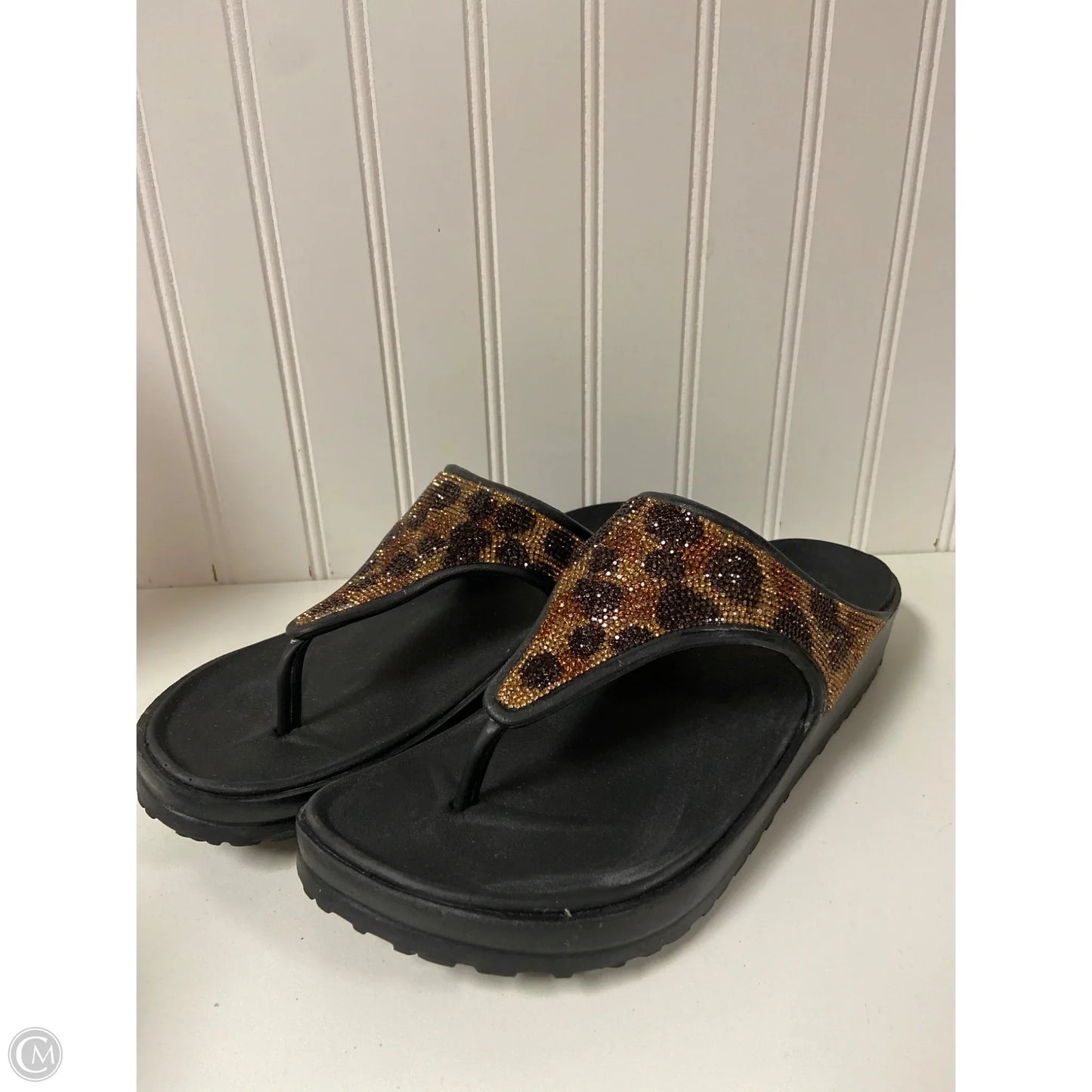 Sandals Flip Flops By Skechers In Animal Print, Size: 10